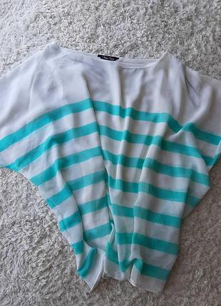 Жіноча шифонова блузка в смужку