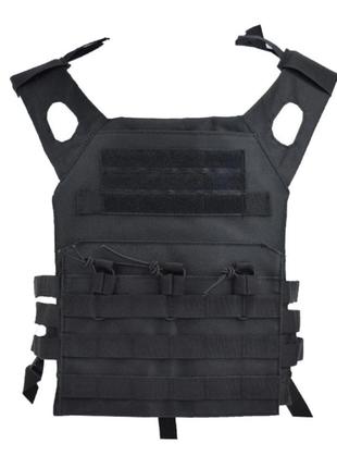 Жилет молли тактический плитоноска облегченная molle черный военная армейская