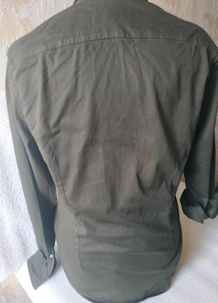 Сорочка мілітарі хакі з чоловічого плеча4 фото