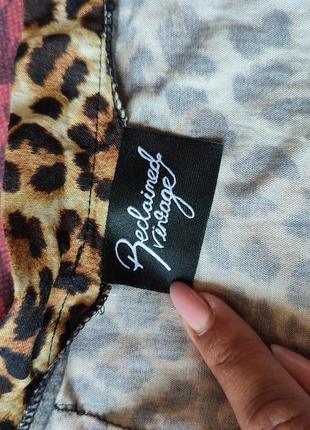 Леопардовая юбка с разрезом на пуговицах вискоза высокая посадка5 фото