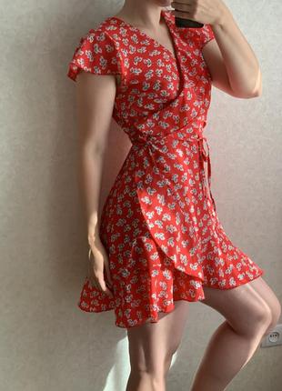 Легке червоне літнє плаття9 фото