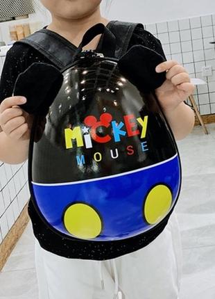 Классный детский рюкзак для дошкольников микки маус синий с черным2 фото