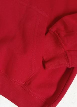 Комплект футболка і худі з начосом червоні розмір м5 фото