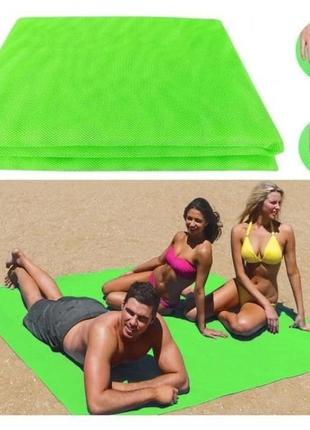 Пляжний килимок анти-пісок 200х200 см (салатовий)