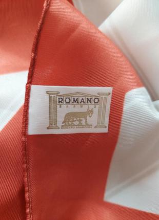 Итальянский винтажный платок в бежево- кораловых тонах romano shawls5 фото