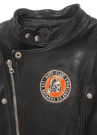 Оригинальная винтажная мото куртка косуха 80-х swiss sheepskin cafe racer / motorcycle jacket4 фото