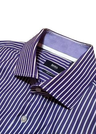 Рубашка hugo boss purple strip2 фото