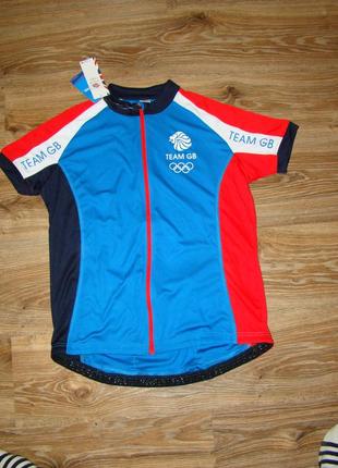Новая спортивная футболка , велофутболка, р  14-16