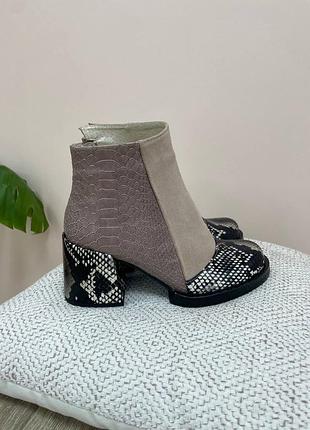 Шкіряні ботильйони з натуральної шкіри черевики на підборах шкіряні ботильйони на підборах, натуральна шкіра черевики на підборах