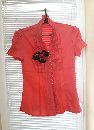 Стильная  стрейчевая блуза хл