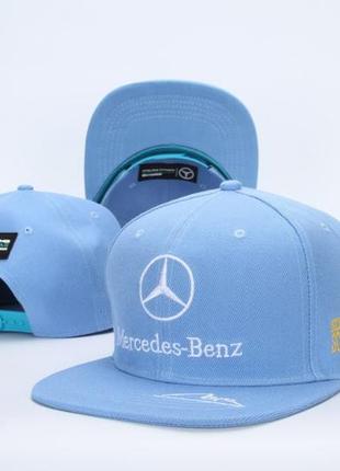 Кепка snapback mercedes-benz мерседес блакитна9 фото