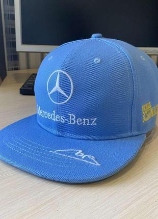 Кепка snapback mercedes-benz мерседес блакитна