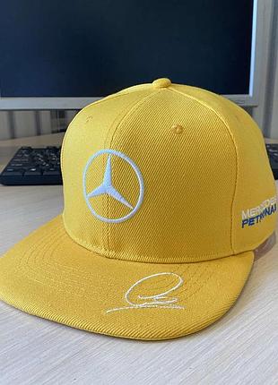 Кепка snapback mercedes-benz мерседес  желтая