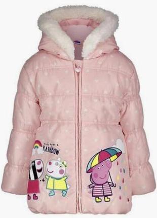 Демисезонная курточка на флисовой подкладке с peppa pig  george (англия)