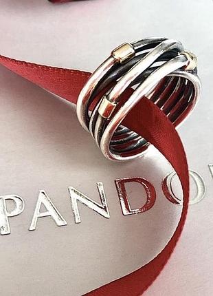 Кільце pandora із золотими елементами