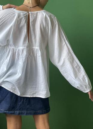 Батистовая легкая белая блузка распашонка4 фото