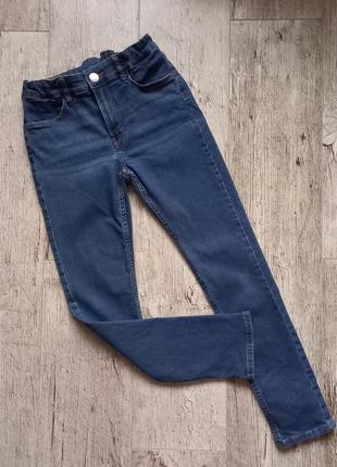 Темно сині джинси скіні денім skinny fit на дівчинку- підлітка звужені2 фото