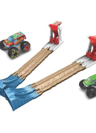 Ігровий набір "подвійний старт" серії "monster trucks" hot wheels