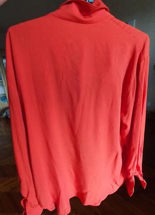 Костюм рубашка +шорты оранжевый яркий летний костюм