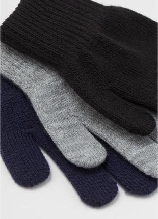 Набір з трьох пар рукавичок від h&m.4 фото