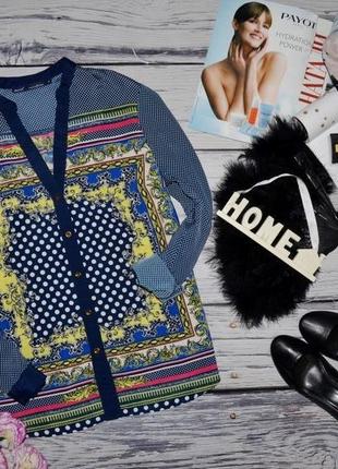 16 / l фірмова блуза жіноча блузка сорочка легка орнамент next некст