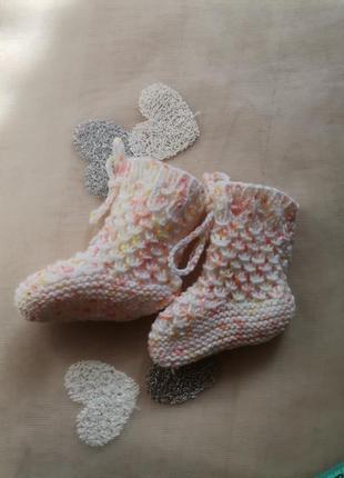 Теплі носочки на новонародженого малюка2 фото