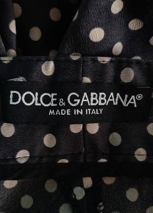 Dolce & gabbana шовкові брюки в горошок3 фото