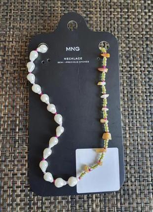 Комбинированное ожерелье с жемчугом