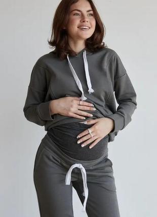 👑vip👑 костюм для вагітних і годуючих матусь теплий костюм тринитка костюм для вагітних і годуючих теплий5 фото