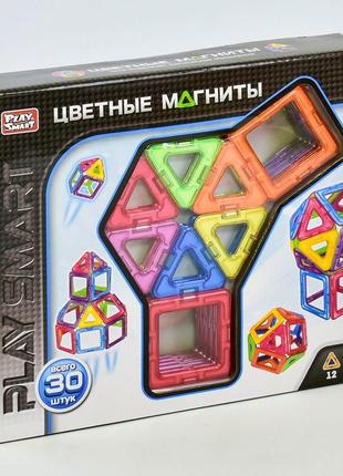 Конструктор магнітний play smart 30 деталей моделей 92 фото