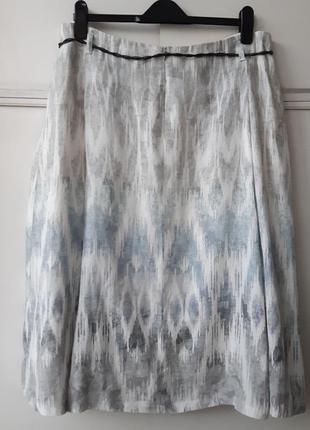 Льняная юбка с поясом gardeur2 фото