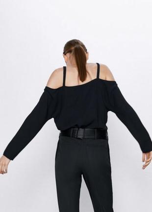 Шикарний топ zara з відкритими плечима/блузка/блуза/сорочка2 фото
