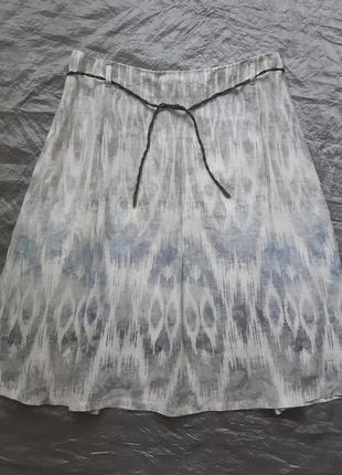 Льняная юбка с поясом gardeur10 фото