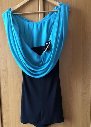 Сукня вище колін шифон, трикотаж