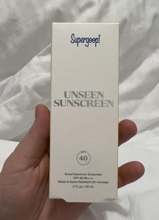 Supergoop! unseen sunscreen spf 40 сонцезахисний крем спф3 фото