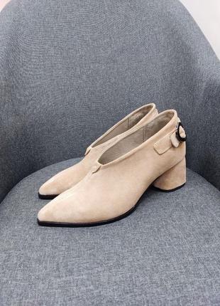 Ботинки туфли женские натуральная кожа замша италия6 фото