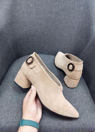Ботинки туфли женские натуральная кожа замша италия4 фото