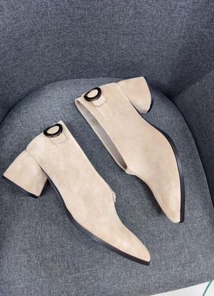 Ботинки туфли женские натуральная кожа замша италия5 фото