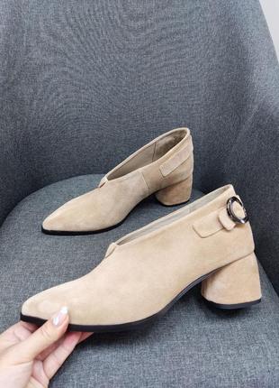 Ботинки туфли женские натуральная кожа замша италия2 фото