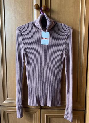 Гольф в рубчик кавового кольору