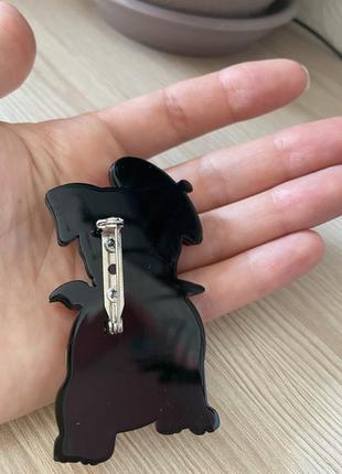 Собака брошка акрилова художник