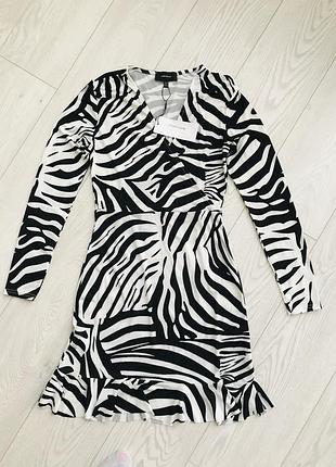 🛍брендова трикотажна сукня в принт karen millen