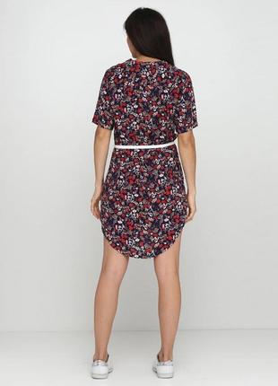 Комбінована кежуал сукня сорочка radda з квітковим принтом 50022 фото