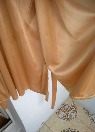 Новый шикарный халат с поясом кружево золотой отлив, l xl xxl2 фото