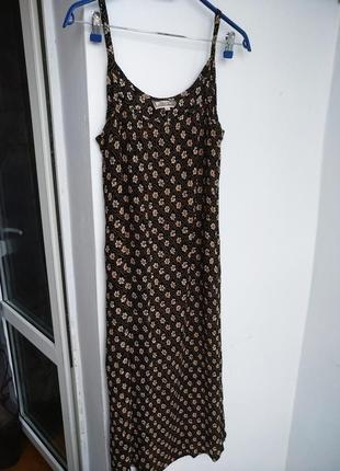 Новий довгий натуральний сарафан сукня віскоза жатка, l xl xxl