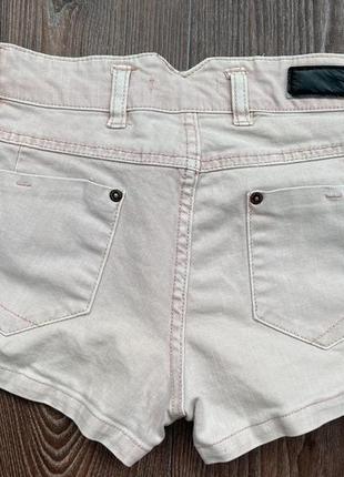 Жіночі джинсові шорти pull&bear розмір xs s (42) мерехтливої бежевого кольору bershka h&m3 фото