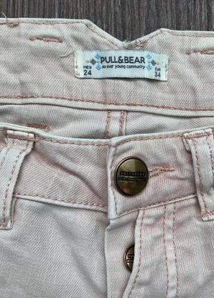 Жіночі джинсові шорти pull&bear розмір xs s (42) мерехтливої бежевого кольору bershka h&m2 фото