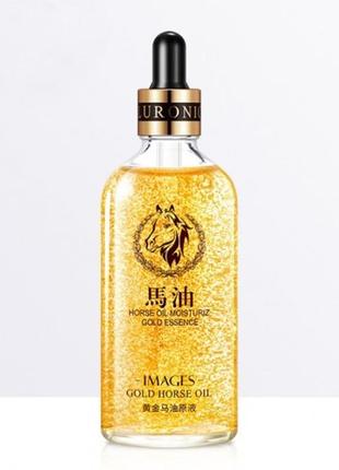 Сыворотка с лошадиным жиром images horse oil moisturiz gold essence, 100 мл1 фото