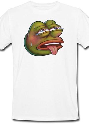 Футболка ahegao pepe (белая)