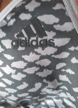 Спортивный топ леопардовый принт бренда adidas uk 4-6 eur 34-363 фото